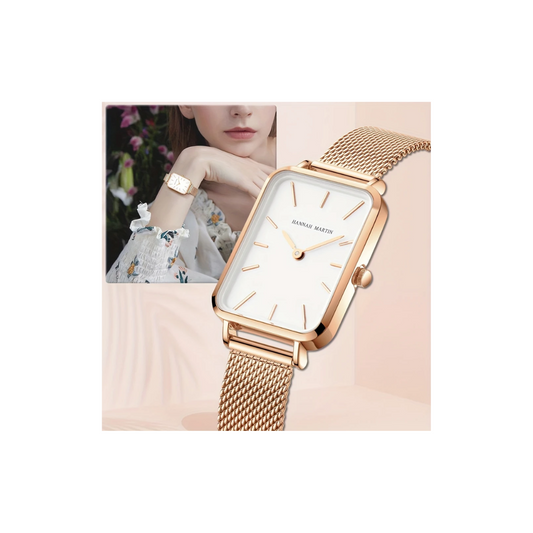 Reloj de pulsera de cuarzo de lujo HANNAH MARTIN para mujeres