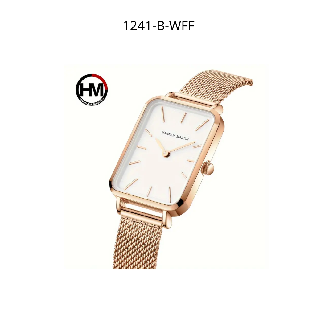 Reloj de pulsera de cuarzo de lujo HANNAH MARTIN para mujeres